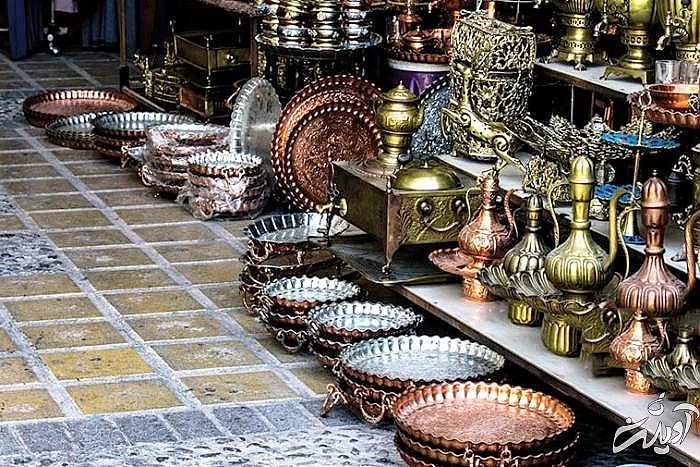 ظروف مسی از معروف ترین صنایع دستی یزد ظروف مسی یزد